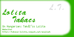lolita takacs business card